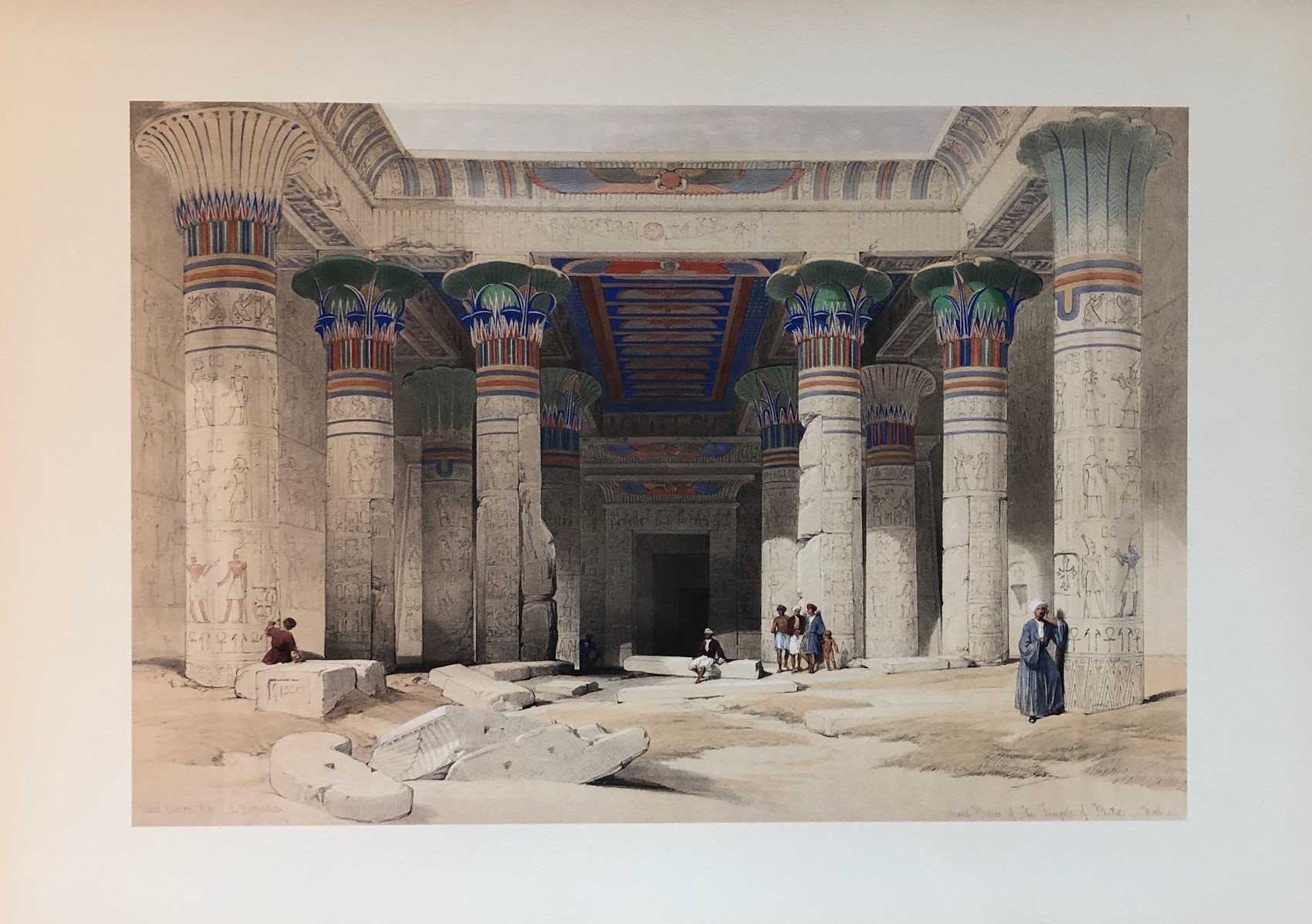 View of the Courtyard  Columns at Philae